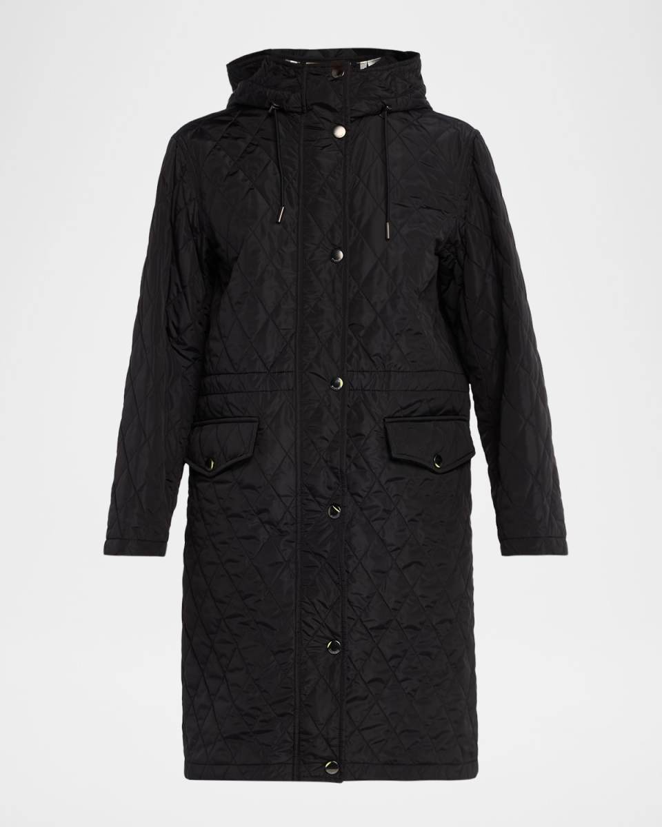 Hillgate Quilted Long Hooded Jacket
